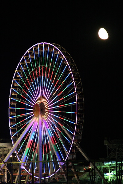 Ferris Wheel With Moon
