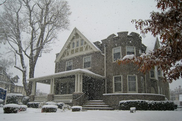 Funeral Home in the Snow