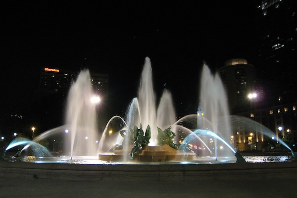 Swann Fountain at Night