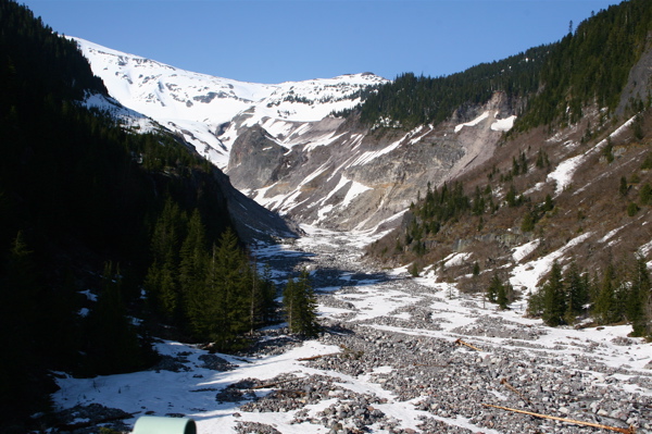 Snowy Dry Riverbed