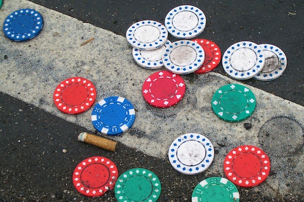 Poker Chips in Street