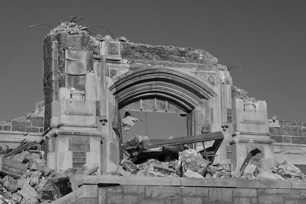 Demolished School Entrance