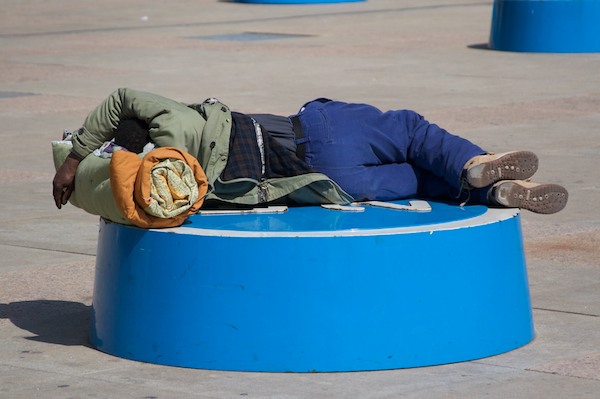 Homeless Man Sleeping