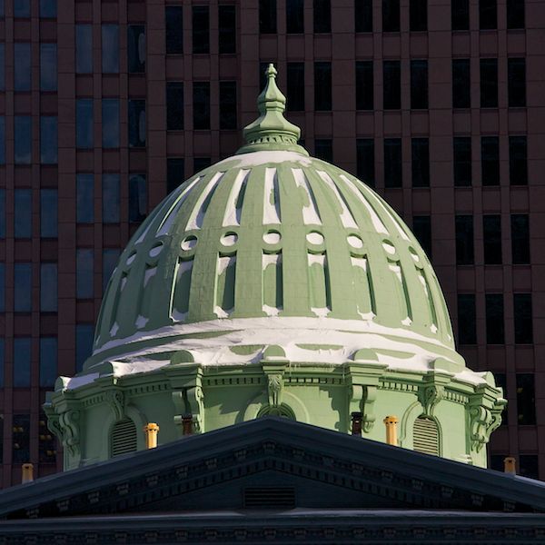 Presbyterian Church Dome in Snow