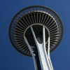 Space Needle and Ferris Wheel