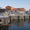 Waterworks and Art Museum in the Snow